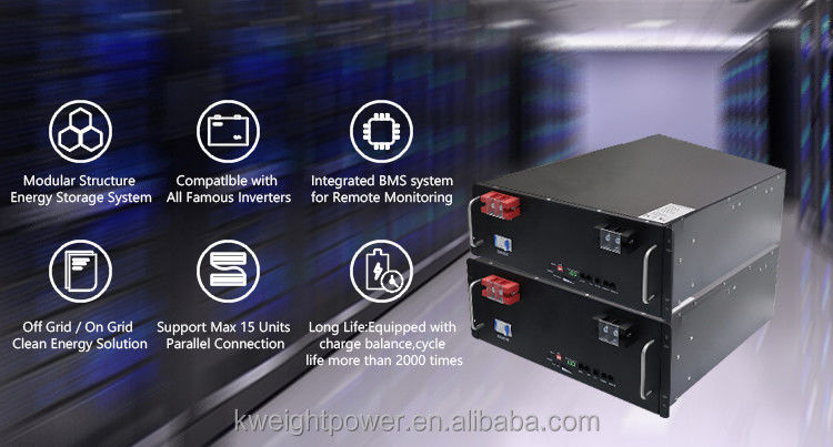 Energie-Akkumulator Bms 51.2v 100ah Ausgangsursprüngliche Lithium-Batterie Lifep04